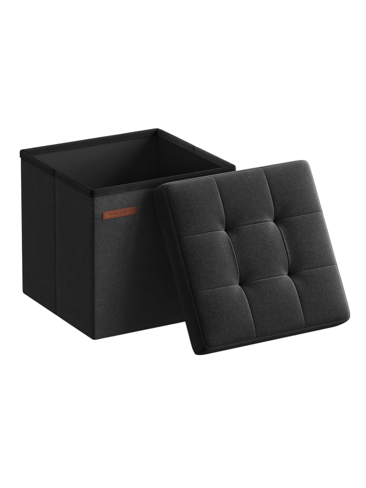 Sitzhocker Minota in Schwarz - (B)30 x (H)30 x (T)30 cm