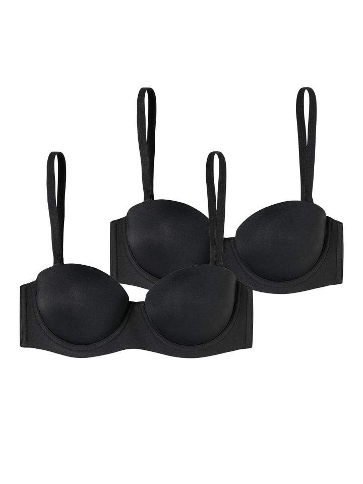 Bügel-BH Bandeau mit Schale - Unique Micro in Schwarz
