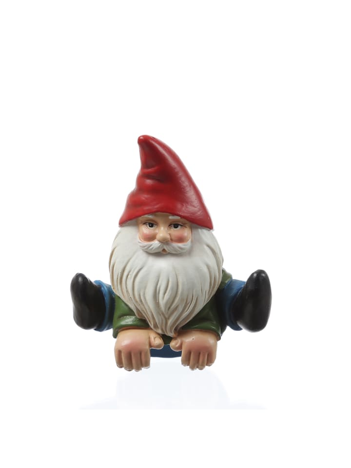 Blumentopfhänger Gartenzwerg Gartenfigur als Topfhänger H: 11,5cm in bunt