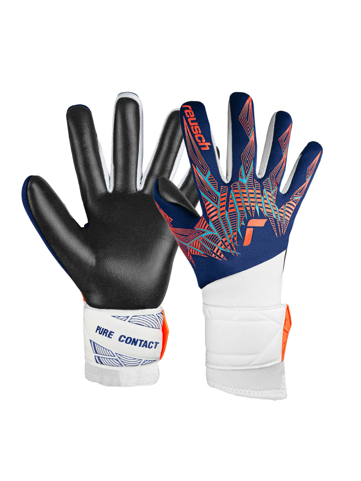 Torwarthandschuh Pure Contact Silver in 4848 premi blu/electr oran/blc