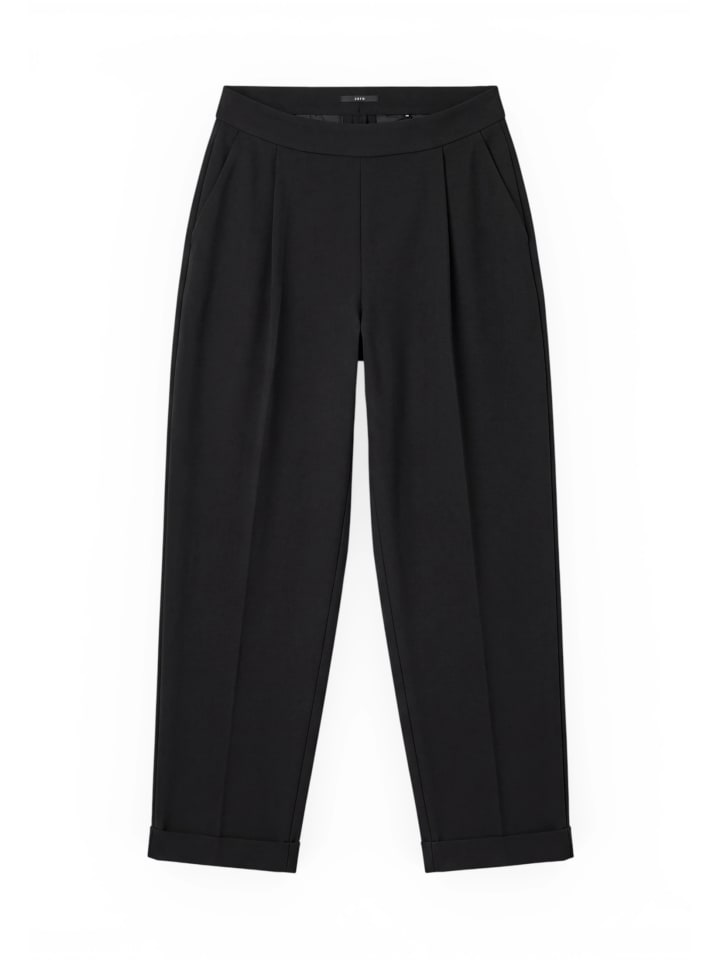 Casual-Hose mit Bundfalten in Black Beauty
