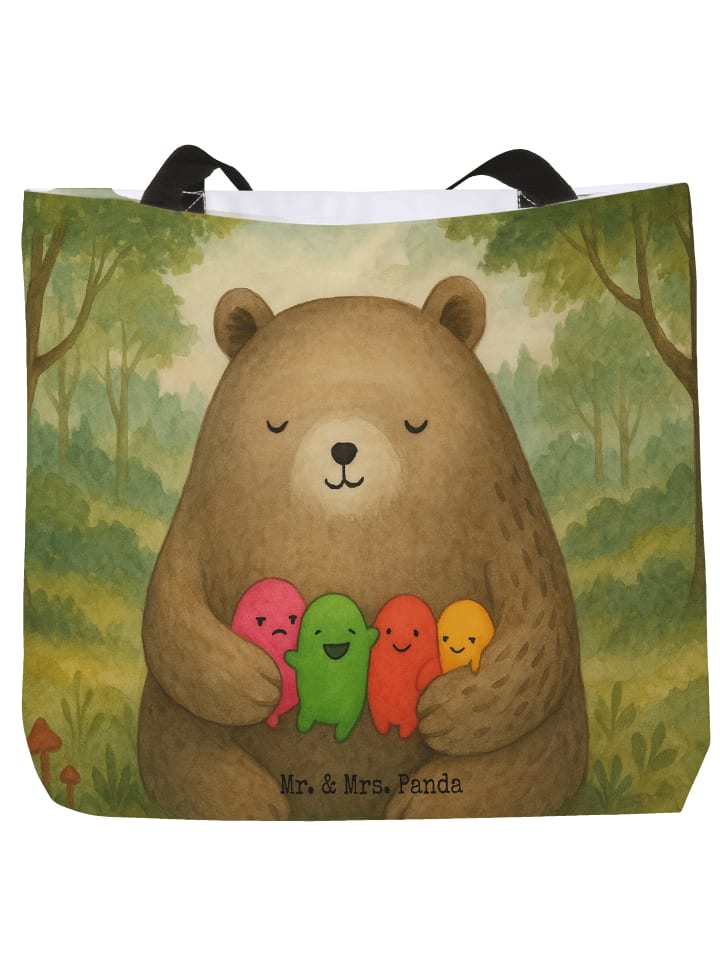 Shopper Bär Gefühl Design ohne Spruch in Weiß