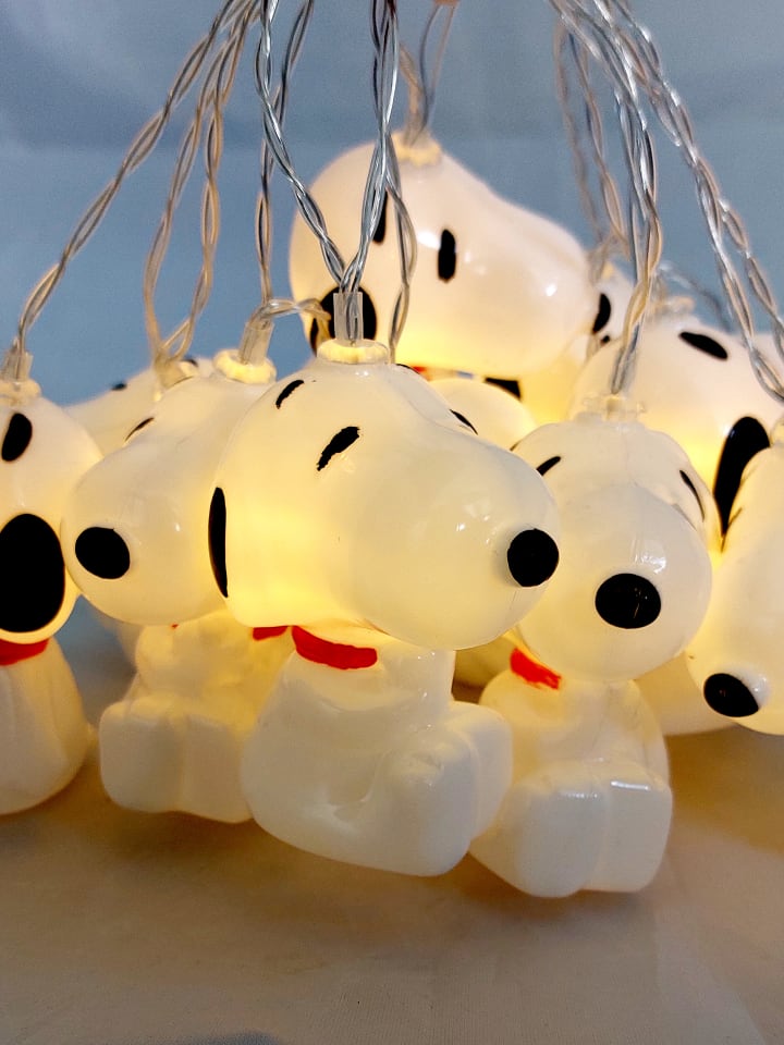 Peanuts Snoopy LED Lichterkette 2m 10 LEDs warmweiß batterie innen in weiß