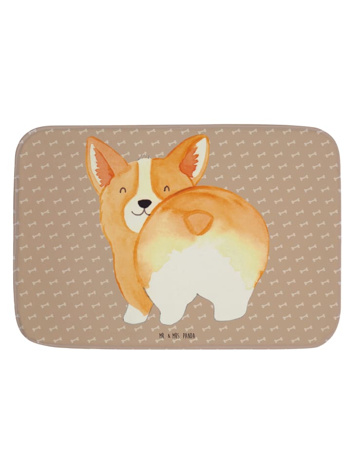 Badezimmerteppich Corgi Po ohne Spruch in Hundeglück