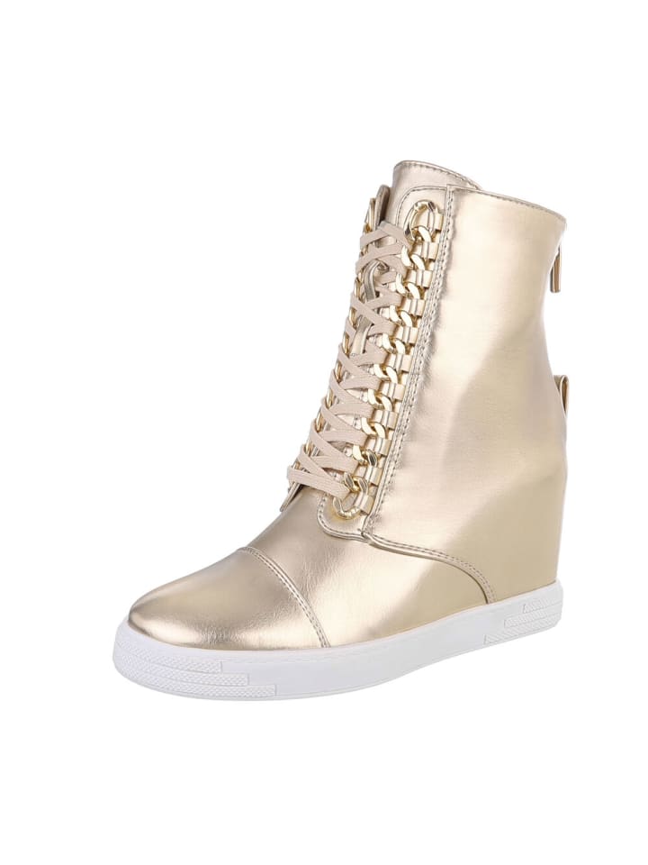 Stiefelette in Gold