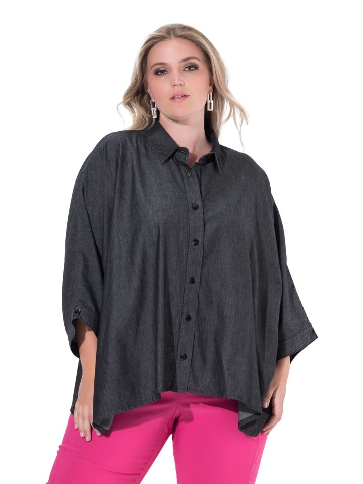 Bluse in anthrazit