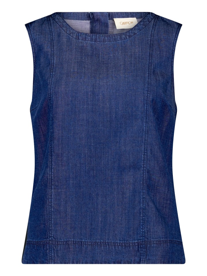 Blusentop ohne Arm in Dark Blue Denim