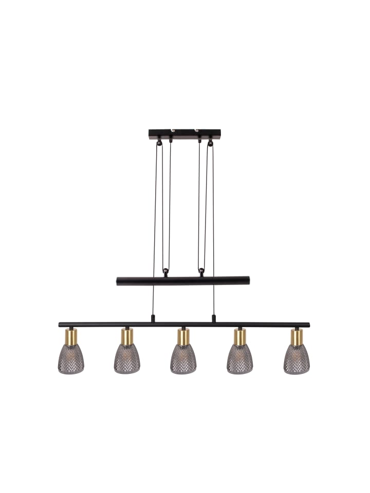 Pendelleuchte "LINDITA" in schwarz - (L)82 cm x (B)8.5 cm x (H)160 cm