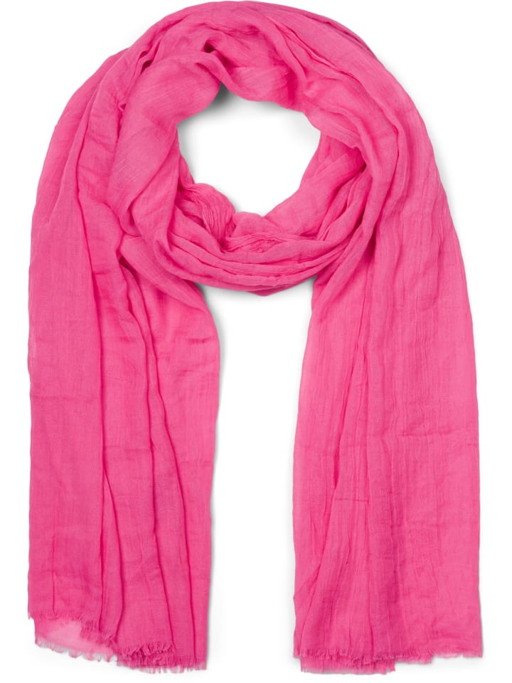 Schal mit Fransen in Magenta