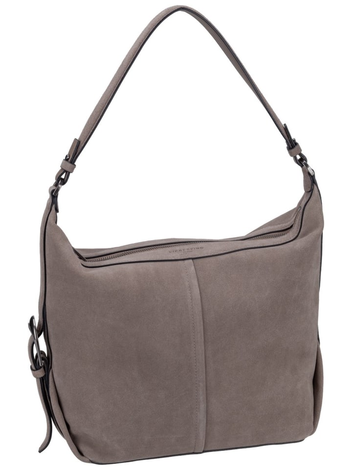 Handtasche Paris II Hobo M Hydro Suede in Neutral Grey