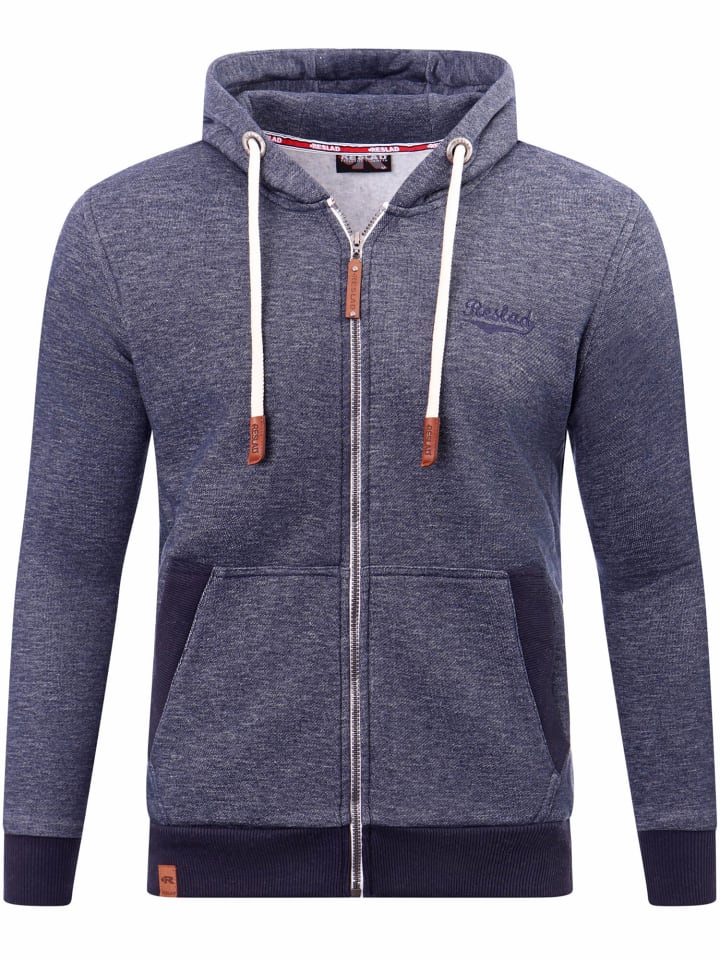 Sweatjacke Meliert in navyblau