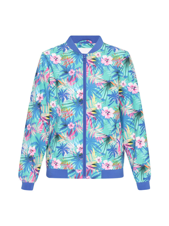Women Jacket in green multicolor