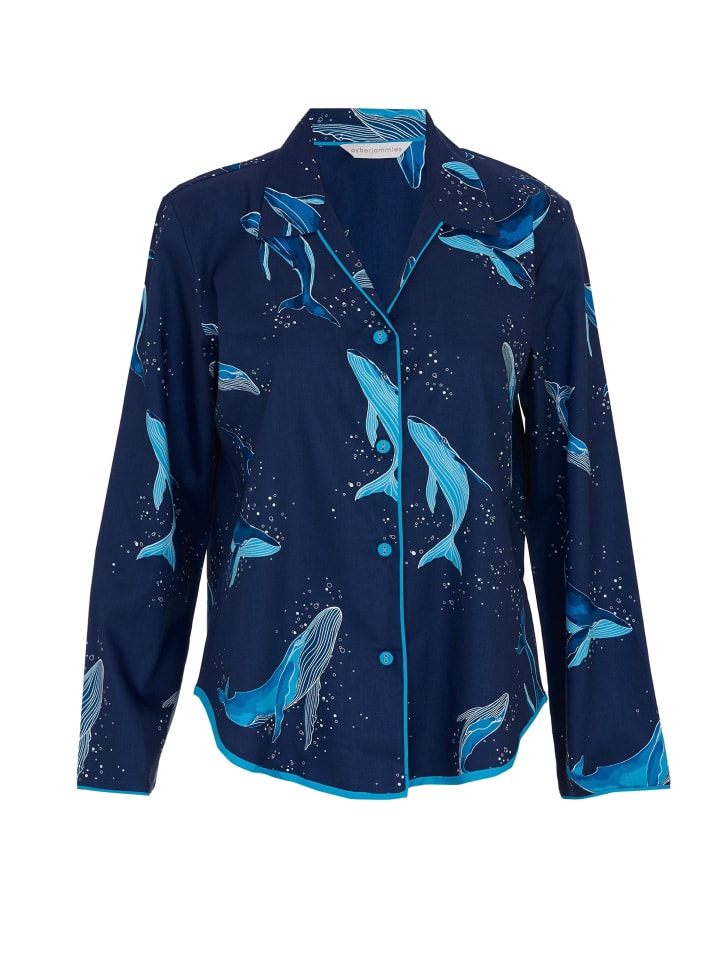 Marina Pyjama Top Nachtwäsche in marine