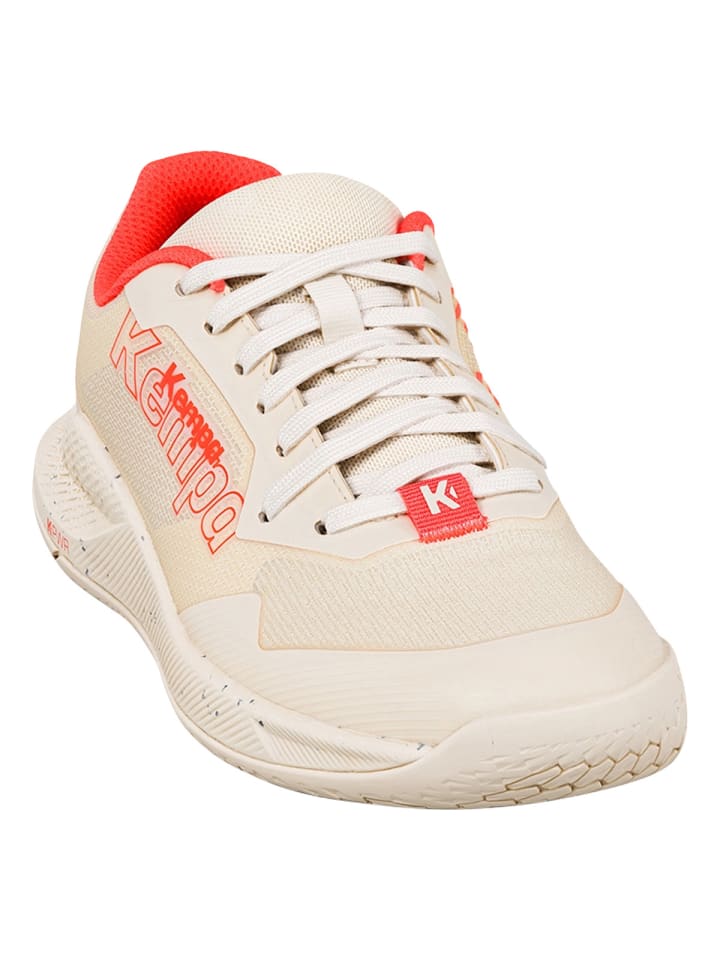 Hallen-Sport-Schuhe Kourtfly Two W in beige/fluo rot