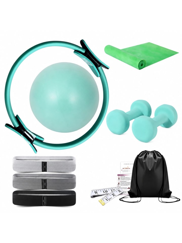 11-tlg. Pilates Set in Grün