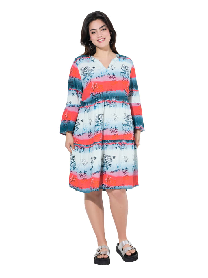 Kleid in mattes blau