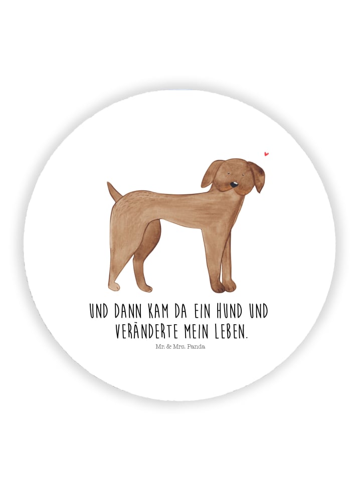 Magnet Hund Dogge mit Spruch in Weiß