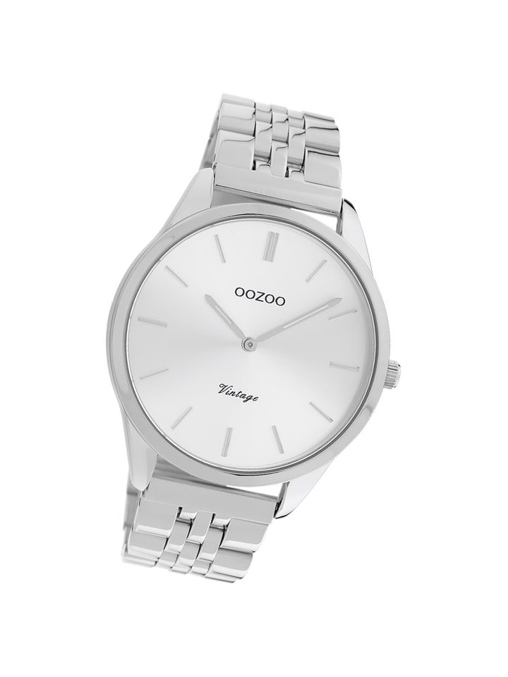 Analog-Armbanduhr Oozoo Timepieces silber mittel (ca. 38mm)