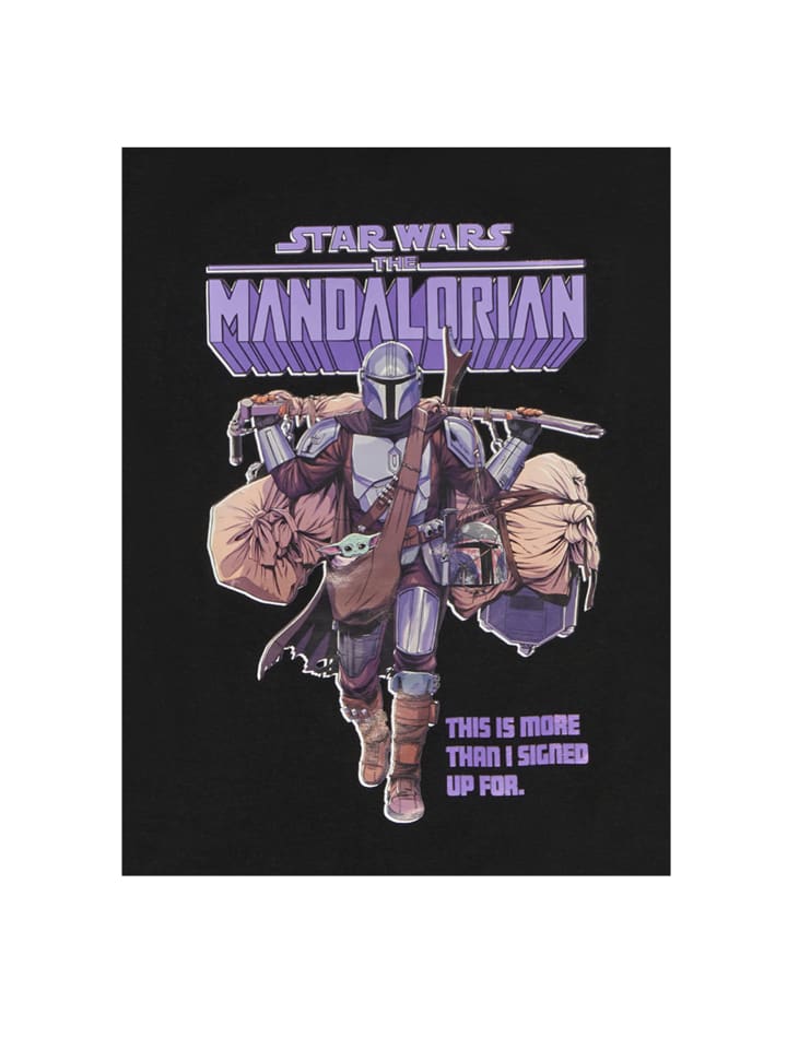T-Shirt Star Wars The Mandalorian in Schwarz
