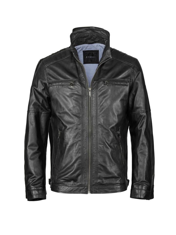 Lederjacke BUTEODORO in Schwarz