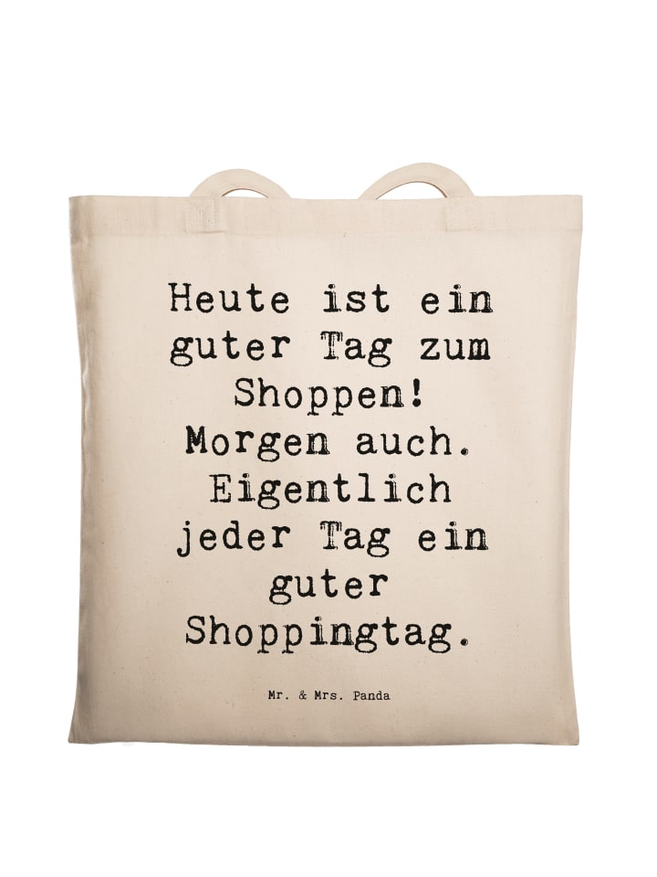 Tasche Spruch Tragetasche Shoppen mit Spruch in Creme