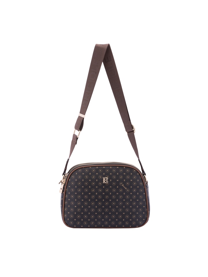 Umhängetasche in BLACK AND BROWN