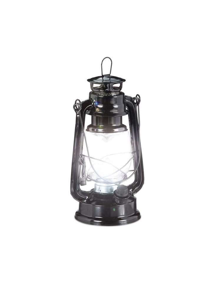 2x Sturmlaterne LED in Schwarz