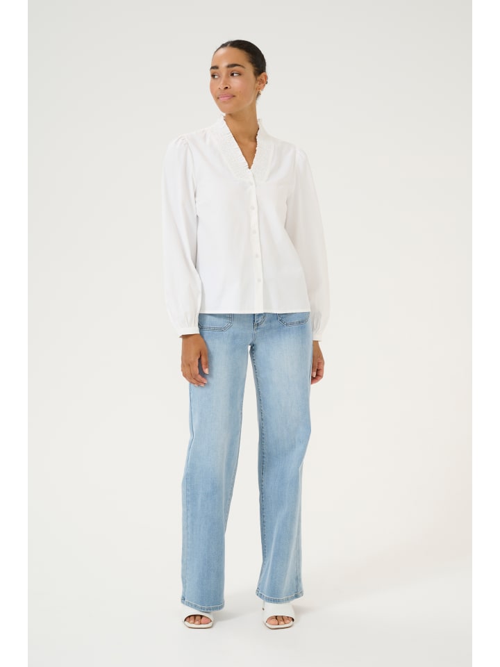 Bluse langarm KAmaia Regular fit in Chalk