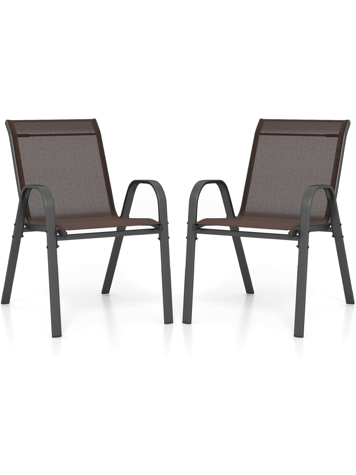 2er Set Gartenstühle 56x70x84cm in Braun