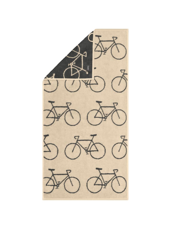 Cawö Handtücher Velo Edition Allover Fahrrad 6299 beige - 33 in beige - 33