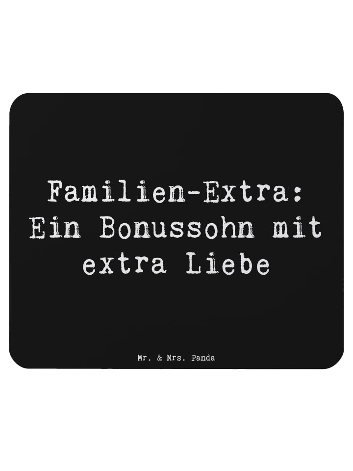 Mauspad Bonussohn Liebe mit Spruch in Schwarz