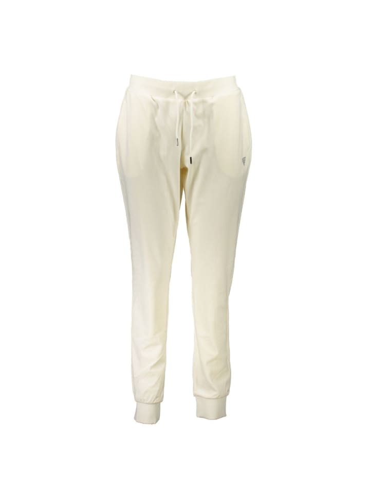 Weiß Polyester Damen Jogging Hose