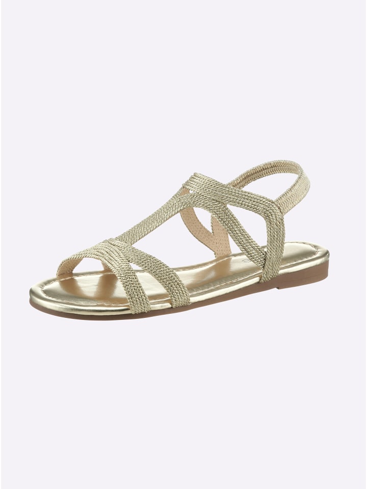 Sandale in goldfarben
