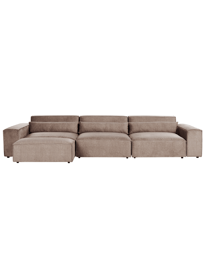 5-tlg 3-Sitzer Sofa HELLNAR in Braun