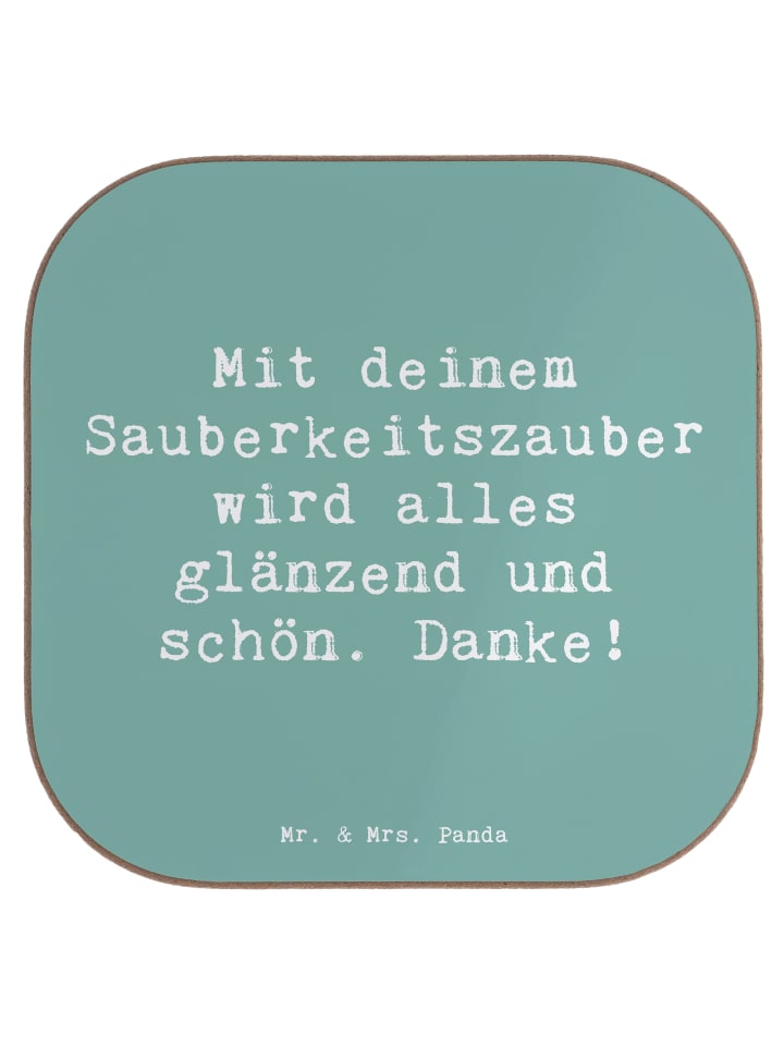 Bierdeckel Spruch Reinigungskraft Zauber mit Sp... in Meeresbrise