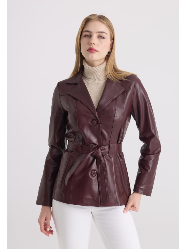 Lederjacke in Bordeaux