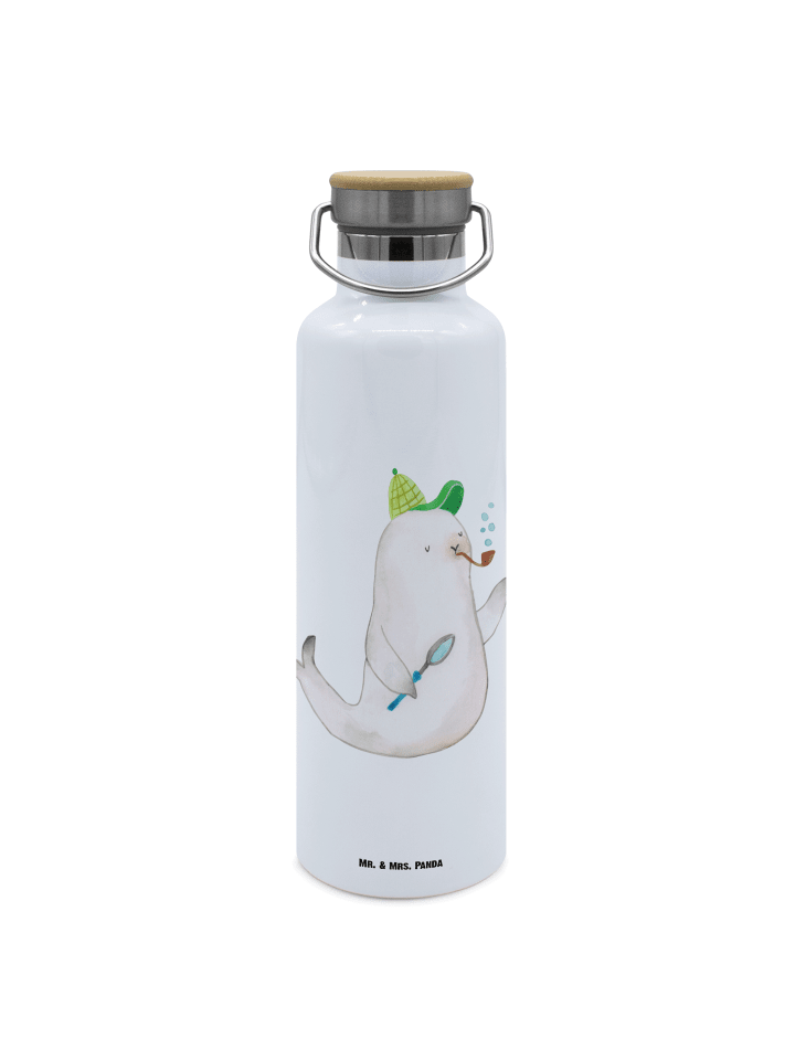 Thermosflasche Robbe Sherlock ohne Spruch in Weiß