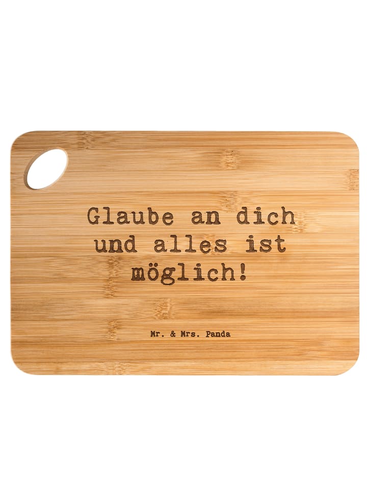 Holzbrett Spruch Vertrauen in eigene Fähigkeite... in Braun