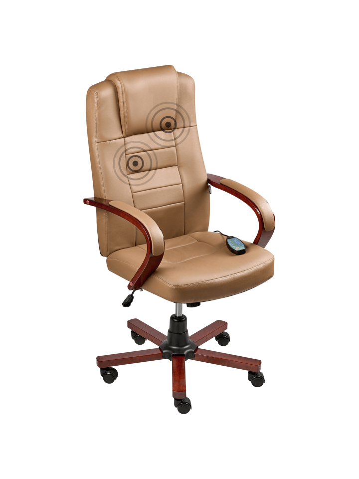 Bürostuhl DIAMOND in Braun/Schwarz - (W) 66 x (H) 118 x (L) 66 cm