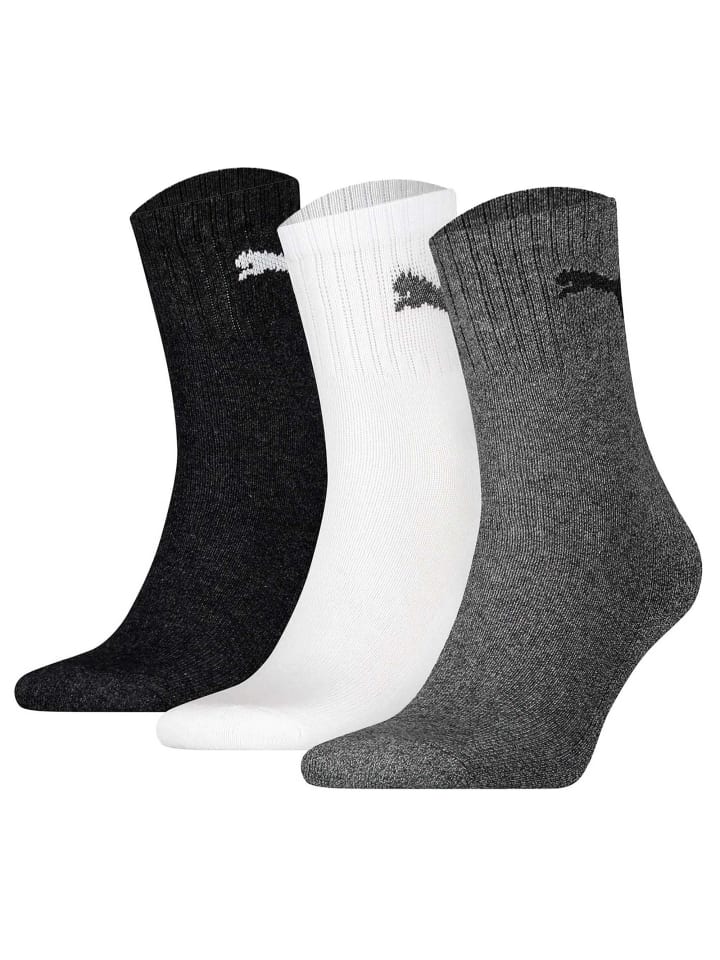 Socken 3er Pack in Schwarz/Weiß/Grau