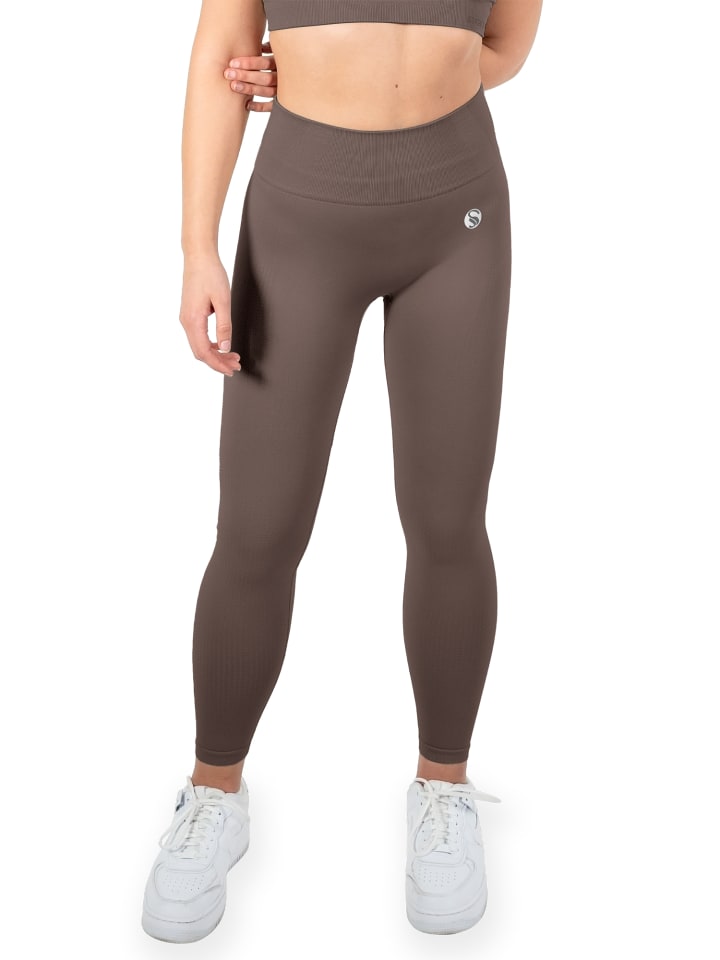 Sport Leggings High Waist in deep taupe