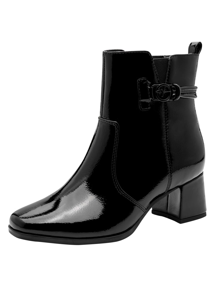 WIDE FIT Stiefelette in BLACK PAT.