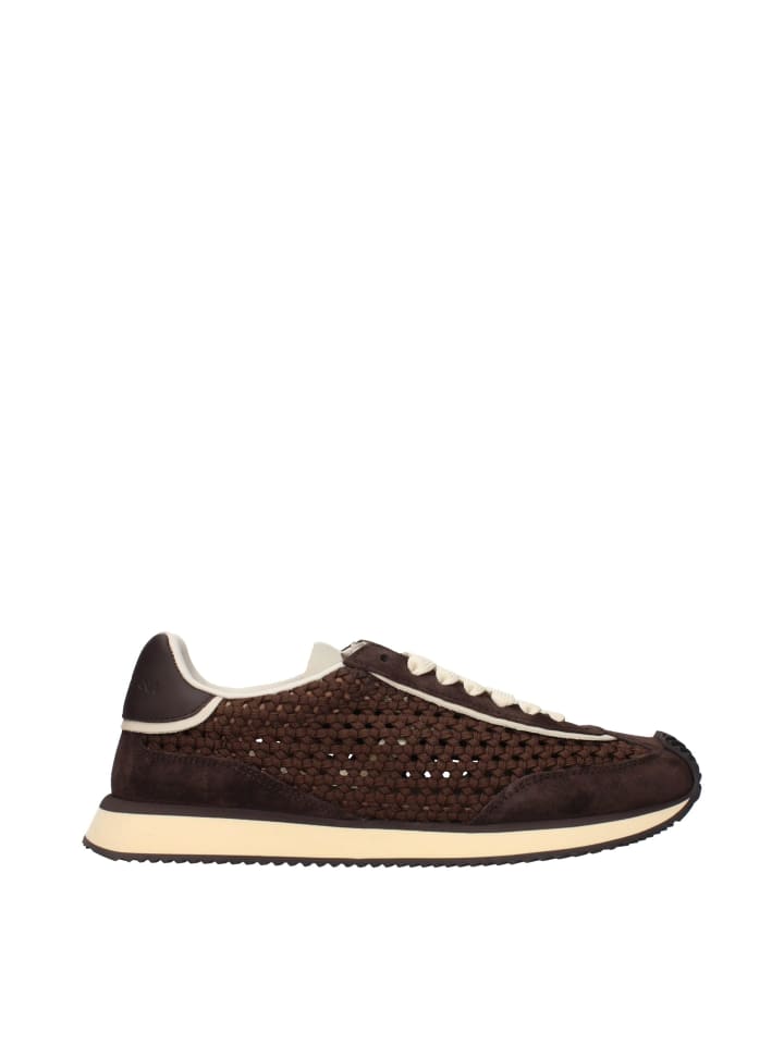 Braun Stoff Low Top Sneaker