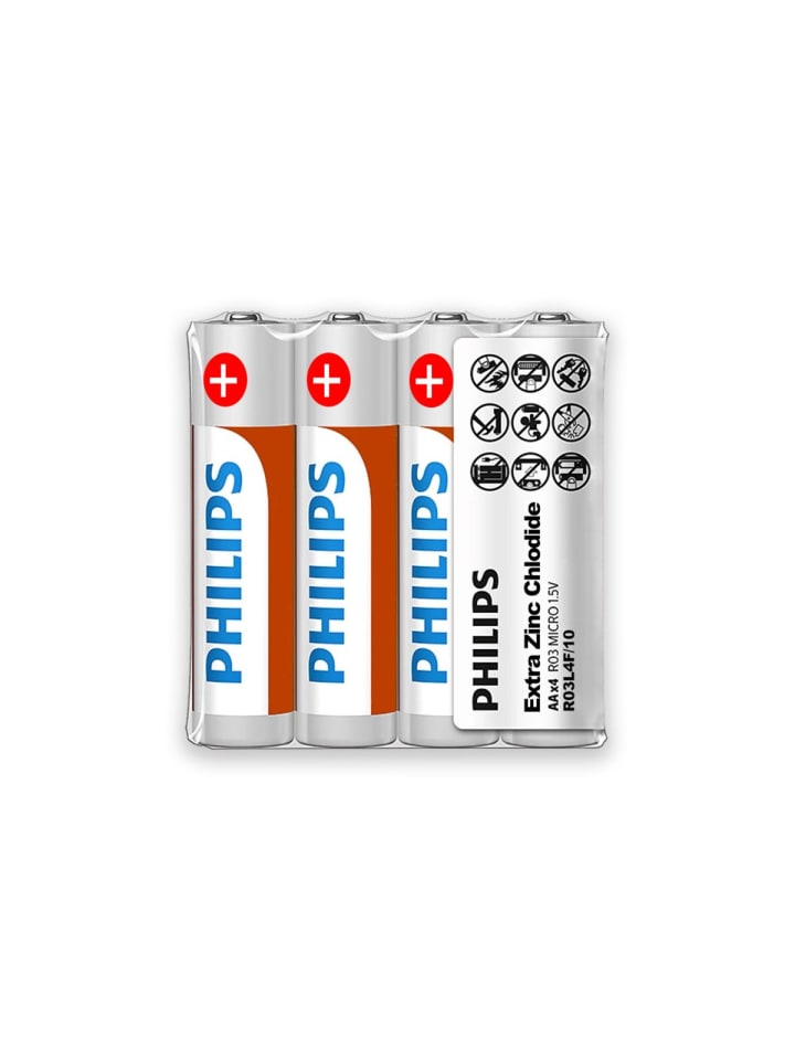 Philips Longlife Batterie AA LR06 LR6 4 Stück R6L4F/10