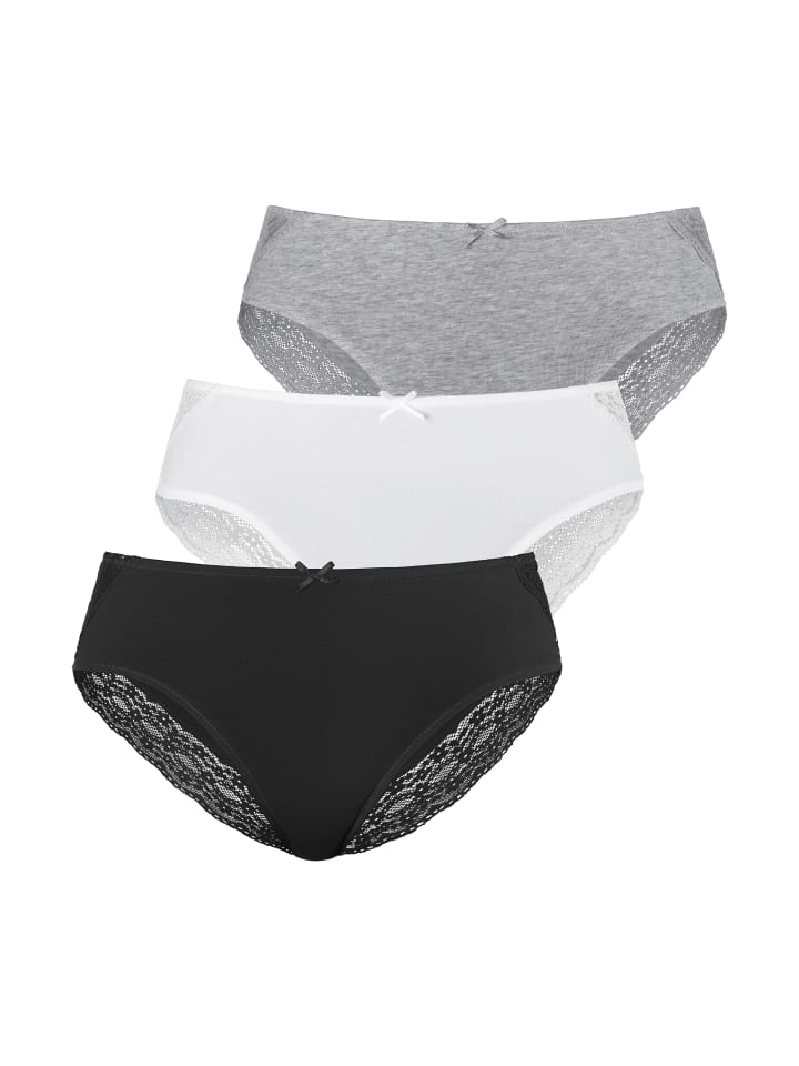 Jazz-Pants Slips in creme, grau meliert, schwarz