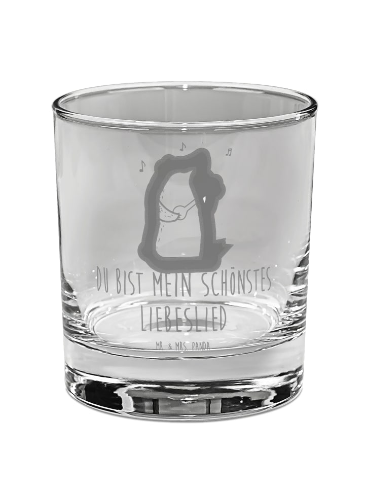 Glas Bär Lied mit Spruch in Transparent