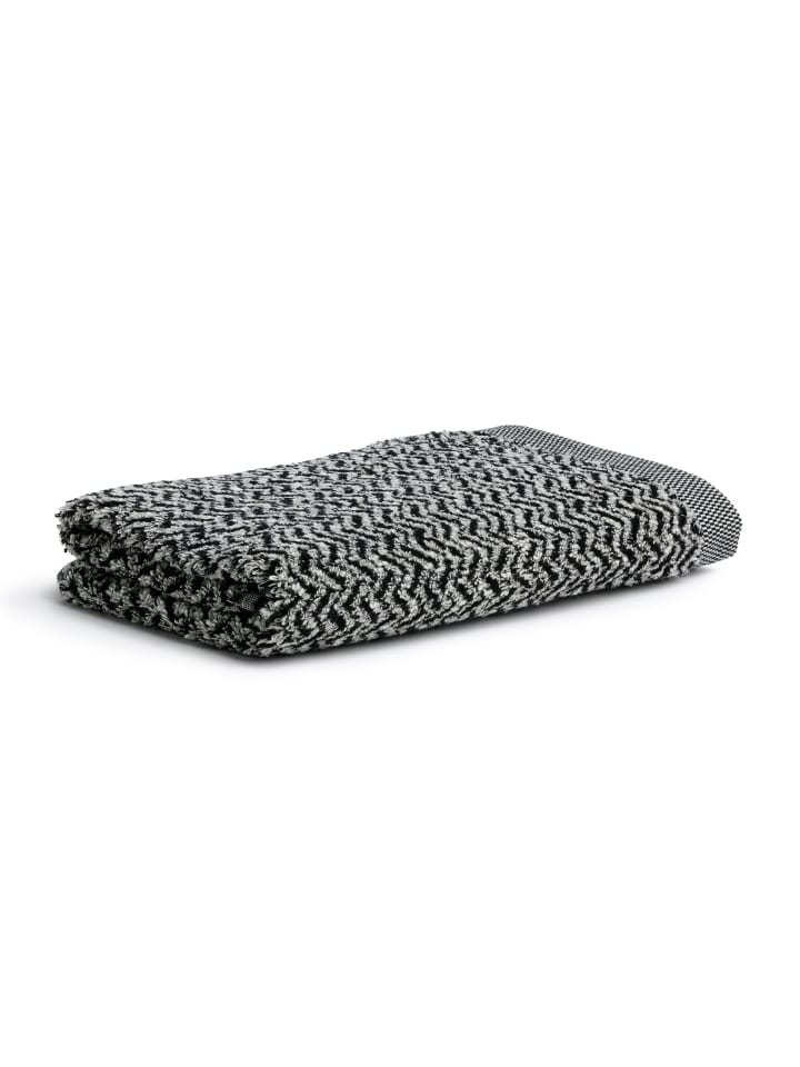 Duschtuch Brooklyn in nature/black
