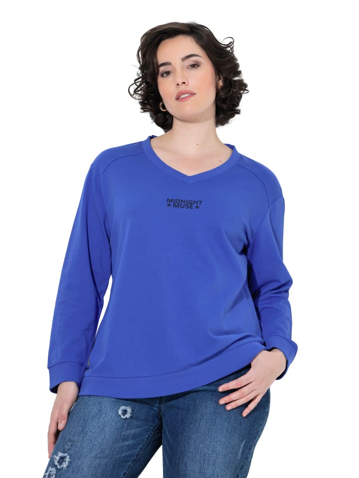 Sweatshirt in pfauenblau