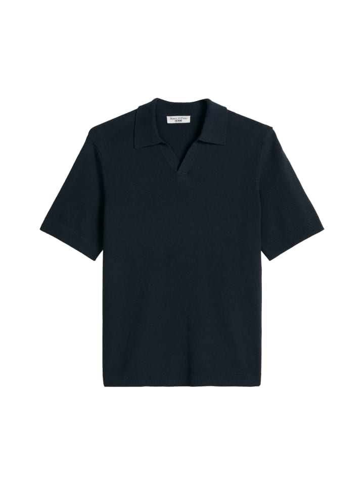 Strick-Poloshirt relaxed in Peppercorn Grey
