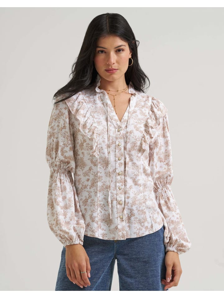 Langarmbluse Lainey in Folk Floral